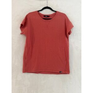 The North Face Womens Pink Short Sleeve Sweatshirt Pocket A3MDJ Size M